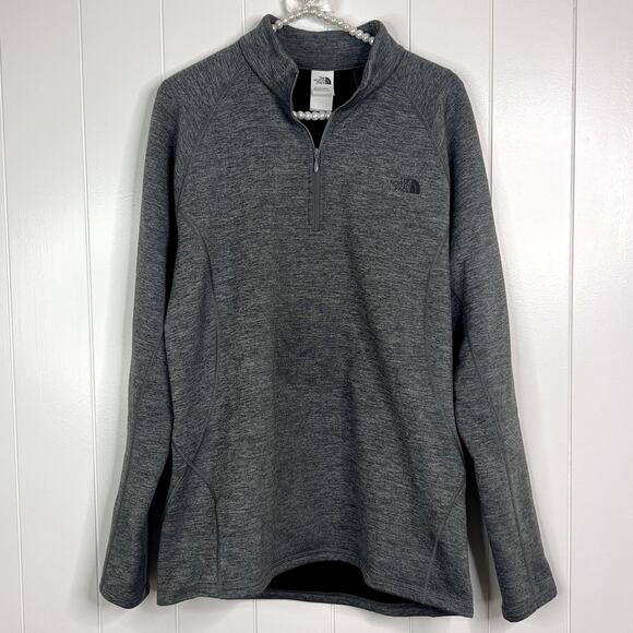 the North Face Glacier 1/4 Zip Fleece in Gray SZ L - Picture 2 of 7